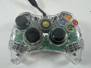 Clear PDP Afterglow Wired Microsoft XBOX 360 Controller Tested PL-3702 - Picture 1 of 11