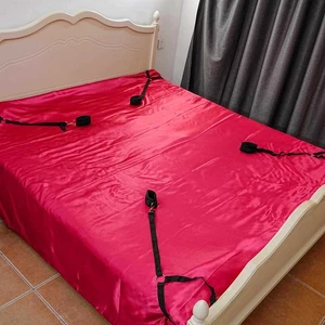 Bett Fesseln mit Plüsch Bondage Fesselset Handfesseln Handschellen Fußfesseln DE - Bild 1 von 15