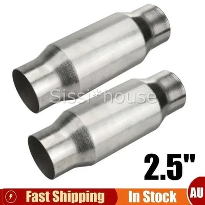 2X 2.5'' inch Catalytic Converter High Flow Metal Core 400 Cells Stainless Steel - image 1 of 4