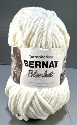 Yarnspirations BERNAT BLANKET Chenille YARN Vintage White 220 yds 10.5 oz BULKY - Image 1 of 4