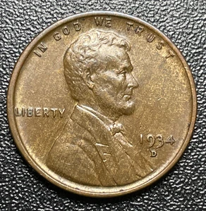 1934-D ** Lincoln Wheat Cent ** High Grade 313 - Picture 1 of 4