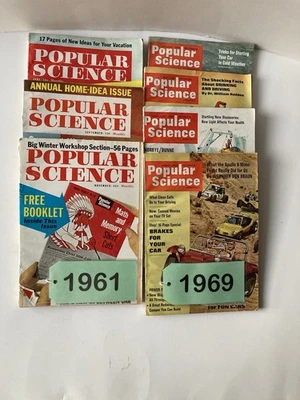 Vintage Popular Science Magazines 1961 & 1969 Issues Foto 1 de 3