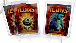 (3) Card Lot -2025 Topps Chrome Disney Icons Mike Wazowski #DI-21 & Sully #DI-20 - Picture 1 of 4
