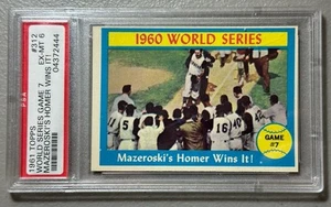 1961 Topps #312 1960 WS Game 7 Mazeroski's Homer Wins It PSA 6 EX-MT - Picture 1 of 2