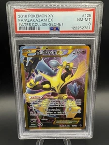 Alakazam EX (Secret) 125/124 Fates Collide Holo PSA 8 Pokemon - Picture 1 of 2