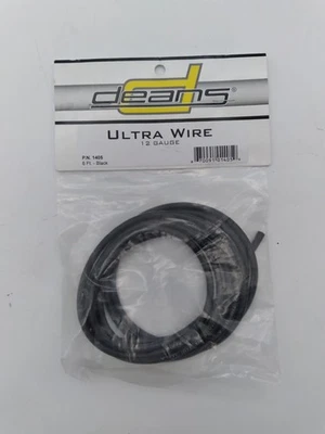 Deans Ultra Wire 12 Gauge - 6ft Black #PN 1405 - Image 1 of 2