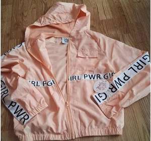 NWT Girls Windbreaker Style Jacket. Peach Color, By JoLIE & joy. Size L/14  - Picture 1 of 10