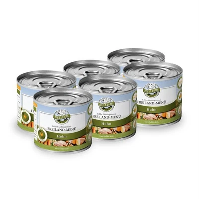 Bellfor Freiland-Menü - Hundefutter Nass mit Huhn - getreidefrei 6 x 200g - Bild 1 von 4
