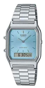 Casio AQ-230A-2A1 Edelstahl Quarz Metall Armband Digital Unisex Uhr - Bild 1 von 1