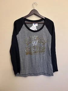 MLB Genuine Merchandise Milwaukee Brewers Women's Large Long Sleeve Shirt - Picture 1 of 10