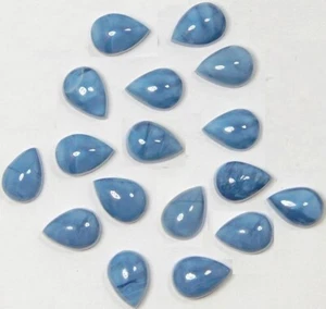 Piedra preciosa suelta calibrada cabujón pera ópalo azul natural de 10x14 mm a 20x25 mm - Imagen 1 de 4