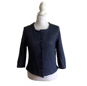 Cardigan MCM Michael Cromer Monaco misto mohair metallizzato designer di lusso US S - Foto 1 di 16