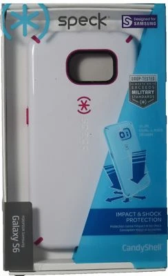 Funda Speck CandyShell Samsung Galaxy S6 Amortiguador Impacto Blanco/Rosa Cubierta Foto 1 de 4