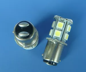 1x BA15D 1142 LED Lamp Car bulb boat bulb 13-5050 SMD DC 12~24V White #13AZW - Picture 1 of 3
