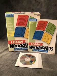 Microsoft Office 98 CD ROM Compu Works Learn Beginning to Intermediate Open Box - Picture 1 of 12