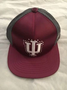 Indiana Hoosiers Women's Big Satin Snapback Hat . NCAA College NEW NWT Fan Cap - Picture 1 of 3