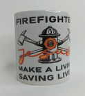 Firefighter Make A Living Saving Lives Jesus Coffee Mug 12Oz Axe Fire Hydrant