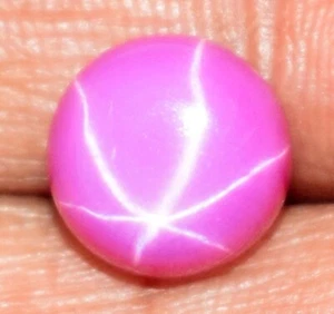 Natural Pink Star Ruby 3.50 Carat Round Cabochon Loose Gemstone Certified E1381 - Picture 1 of 8