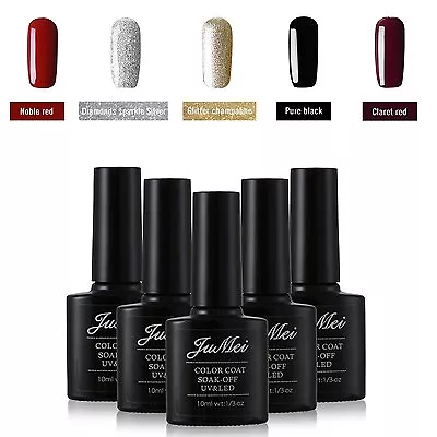 5 Farben Nagel UV/LED Gellack Soak Off DIY Nail Art Maniküre Gel Lack 10ml - Bild 1 von 3