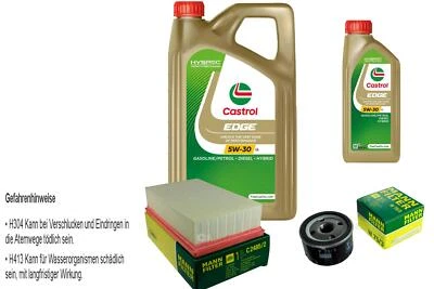 INSPEKTIONSKIT FILTER CASTROL 6L ÖL 5W30 für Nissan Tiida Schrägheck C11 1.5 - Bild 1 von 4