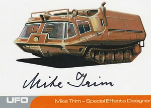 UFO Autograph Trading Card MT1 Mike Trim - Special Effects Designer - Foto 1 di 2