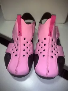 Nike Sunray Protect 2 Sandals PS 2Y Pink Black Girls Water 943826-602 - Picture 1 of 11