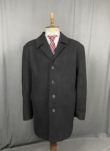 Brioni Men's Black Wool Long Coat Size 2-3XL 58-60 - Picture 1 of 10