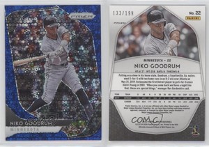 2020 Panini Prizm Quick Pitch Blue Donut Circle Prizm /199 Niko Goodrum #22