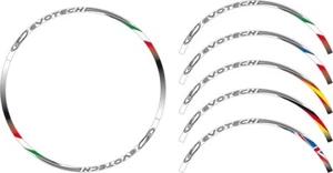 ADESIVI CERCHI MOTO EVOTECH STRIPES BANDIERA GERMANIA - Photo 1/1