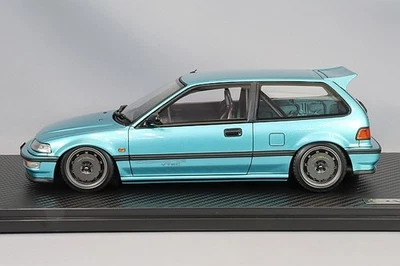 1/18 Ignition 型号 IG3124 本田 CIVIC EF9 SiR 绿色金属 KANJO JDM 压铸 — 第 1/4 张图片