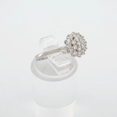 Anillo Racimo Genuino Plata de Ley 925 Circonita Cúbica Talla J L N P R 💖 Foto 1 de 4