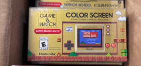 Nintendo Game & Watch Super Mario Bros Handheld Console Clock - New