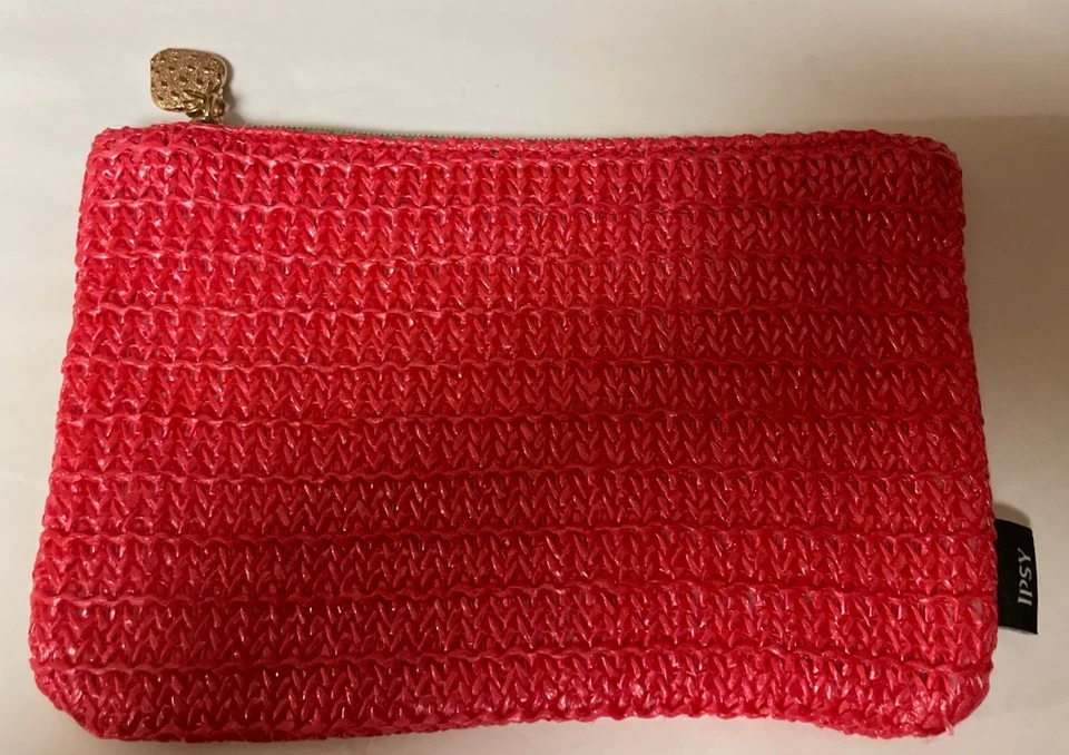 IPSY Marzo 2025 Bolso Glam Rosa Caliente Con Cremallera Fresa Dorada Sin Productos NUEVO Foto 1 de 1