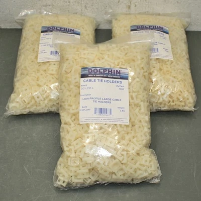 (3000) Base de amarre de cable de silla de montar Dolphin Components DC-LPM-4, perno #10, nailon 6/6 Foto 1 de 4