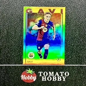 TOPPS UEFA CLUB COMPETICIONES 2024-25 GAVI/199 REFRACTOR VERDE NEÓN BARCELONA - Imagen 1 de 2