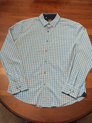 Рубашка клетчатая с длинным рукавом на пуговицах мужская Under Armour XL синяя серая - Изображение 1 из 4