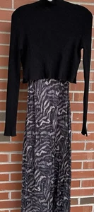 Maxi Vestido Suéter Allsaints Ashlee Tiger Slip Talla M - Imagen 1 de 5