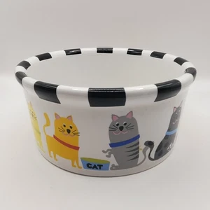 Signature Cat Bowl Whiskers Large Ceramic 7cm Deep 16cm Wide 2007 Stoneware - Picture 1 of 7
