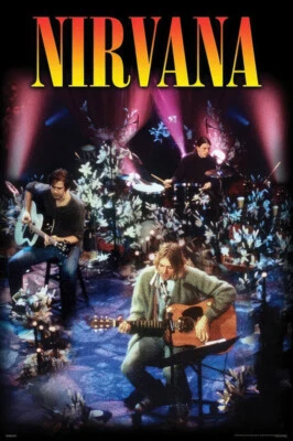 Nirvana - Pôster de música (MTV desconectado - capa do álbum) (tamanho: 24" x 36") - Imagem 1 de 4