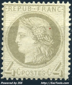 FRANCE CERES IIIEME REPUBLIQUE 4c GRIS N° 52 NEUF * AVEC CHARNIERE - Picture 1 of 2