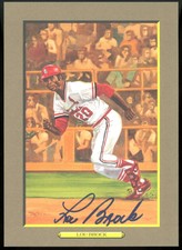 Lou Brock Signed Perez-Steele Great Moments Postcard Autograph ZJ6494