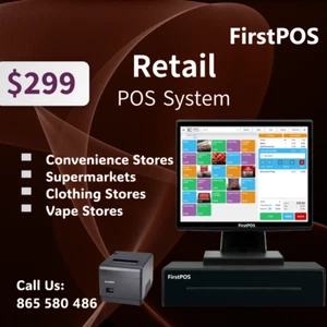 AIO POS System/Software for Retail, Touchscreen, Cash Drawer, Receipt Printer - Picture 1 of 8