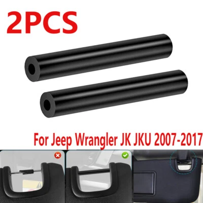 Kit de reparo de quebra sol preto destro e esquerdo para 07-17 Jeep Wrangler JK JKU 2 peças - Imagem 1 de 4