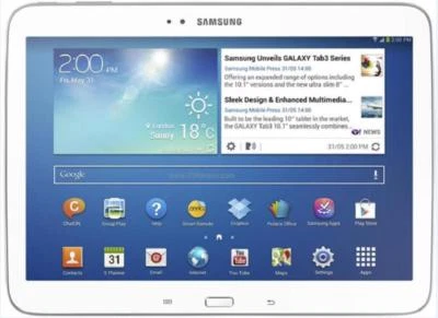 Samsung Galaxy Tab 3 10.1 P5200 3G Unlocked Wi-Fi Android 16GB Tablet PC - Image 1 of 2