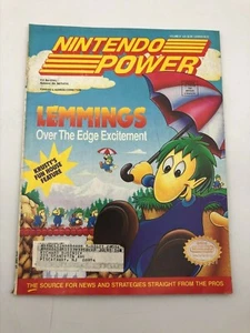Nintendo Power Magazine Vol 37 June 1992 Lemmings Inserts Ultra Bots Poster - Imagen 1 de 8