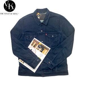 Levi’s Mens Large Dark Blue Buttoned Cotton Vintage Collared Denim Jacket Size L