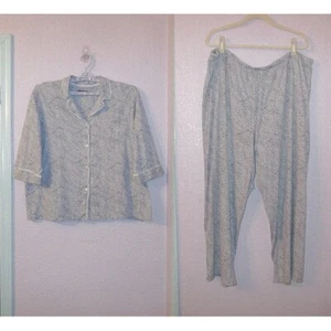 Lauren Ralph Lauren Flannel Pajamas Size 3X Top & Pants Cotton 2 Piece Set - Picture 1 of 12