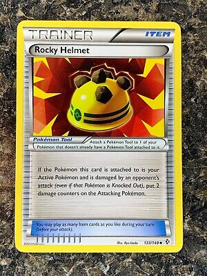 Pokemon TRAINER ROCKY HELMET 133/149 UNCOMMON  NM CARD  BOUNDARIES CROSSED