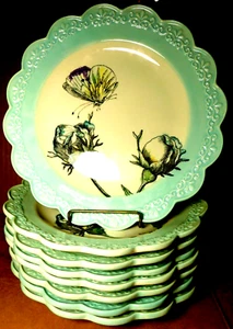 Edie Rose Home~Bloom Collection By Rachel Bilson Accent Salad Plates Butterfly - Picture 1 of 14