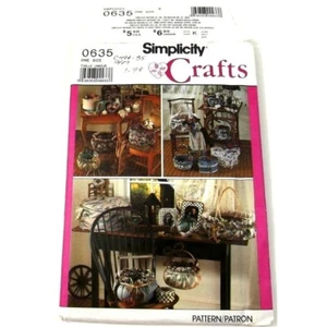 Simplicity Crafts Sewing Pattern 0635 Baskets Hearts Picture Frames Uncut - Picture 1 of 2